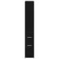 Preview: Schmaler Badezimmer-Schrank Schwarze Eiche 22 x 41 x 135 cm