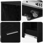 Preview: Schmaler Badezimmer-Schrank Schwarze Eiche 22 x 41 x 135 cm