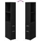 Preview: Schmaler Badezimmer-Schrank Schwarze Eiche 22 x 41 x 135 cm