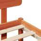 Preview: Bettgestell mit Kopfteil Wachsbraun 206,5 x 165,5 x 74 cm