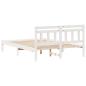 Preview: Bettgestell mit Kopfteil Weiß 120 x 190 cm Kiefernholz