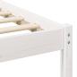 Preview: Bettgestell mit Kopfteil Weiß 120 x 190 cm Kiefernholz