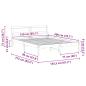 Preview: Bettgestell Wachsbraun 150 x 200 cm Massivkiefer