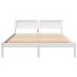 Preview: Bettgestell Weiß 140 x 200 cm Massivkiefer