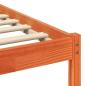 Preview: Bettgestell Wachsbraun 140 x 200 cm Kiefernholz
