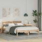 Preview: ARDEBO.de - Bettgestell Braun 135 x 190 cm Kiefernholz