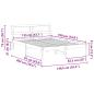 Preview: Bettgestell Braun 135 x 190 cm Kiefernholz