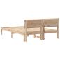 Preview: Bettgestell Braun 135 x 190 cm Kiefernholz