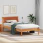 Preview: ARDEBO.de - Bettgestell Wachsbraun 80 x 200 cm Kiefernholz