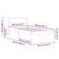 Preview: Bettgestell Wachsbraun 80 x 200 cm Kiefernholz
