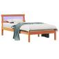 Preview: Bettgestell Wachsbraun 80 x 200 cm Kiefernholz
