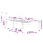 Preview: Bettgestell Braun 90 x 190 cm Massivkiefer