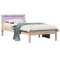 Preview: Bettgestell Braun 90 x 190 cm Massivkiefer