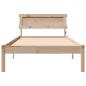 Preview: Bettgestell Braun 90 x 190 cm Massivkiefer