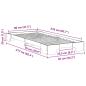 Preview: Bodenbettgestell mit Speicher Braun 80 x 210 cm Holz
