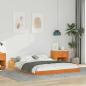 Preview: ARDEBO.de - Bettgestell Wachsbraun 120 x 190 cm Massivholz Kiefer
