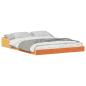 Preview: Bettgestell Wachsbraun 120 x 190 cm Massivholz Kiefer