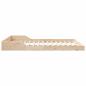 Preview: Bettgestell Braun 140 x 210 cm Massivholz Kiefer
