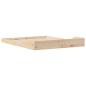 Preview: Bettgestell Braun 140 x 210 cm Massivholz Kiefer