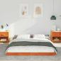 Preview: Bettgestell Wachsbraun 160 x 210 cm Massivholz Kiefer