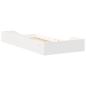 Preview: Bodenbettgestell Weiß 100 x 200 cm Massivkiefer