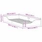 Preview: Bodenbettgestell Wachsbraun 100 x 200 cm Massivkiefer