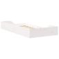 Preview: Bodenbettgestell Weiß 90 x 190 cm Massivkiefer