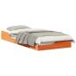 Preview: Bodenbettgestell Wachsbraun 80 x 210 cm Massivholz
