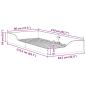 Preview: Bodenbettgestell Wachsbraun 80 x 210 cm Massivholz