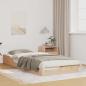 Preview: ARDEBO.de - Bettrahmen Braun 80 x 220 cm Massives Kiefernholz