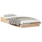 Preview: Bettrahmen Braun 80 x 220 cm Massives Kiefernholz