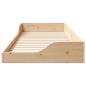 Preview: Bettrahmen Braun 80 x 220 cm Massives Kiefernholz