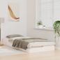 Preview: Bodenbettgestell Weiß 80 x 220 cm Holz