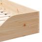 Preview: Bodenbettgestell Braun 90 x 220 cm Massivkiefer
