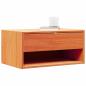 Preview: Wandmontierter Nachttisch Wachsbraun 50 x 32,5 x 24 cm