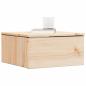 Preview: Wandmontierter Nachttisch Braun 37 x 35 x 18,5 cm Massivkiefer