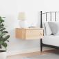 Preview: Wandmontierter Nachttisch Braun 37 x 35 x 18,5 cm Massivkiefer