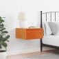 Preview: Wandmontierter Nachttisch Wachsbraun 37 x 35 x 18,5 cm