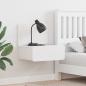 Preview: ARDEBO.de - Wandmontierter Nachttisch 2 pcs Weiß 44 x 32,5 x 40 cm