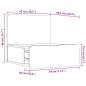 Preview: Wandmontierter Nachttisch Wachsbraun 44 x 32,5 x 40 cm
