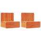 Preview: Wandmontierter Nachttisch 2 pcs Wachsbraun 44 x 32,5 x 40 cm