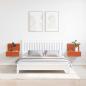 Preview: Wandmontierter Nachttisch 2 pcs Wachsbraun 44 x 32,5 x 40 cm