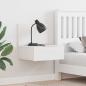 Preview: ARDEBO.de - Wandmontierter Nachttisch 2 pcs Weiß 42 x 32.5 x 40 cm