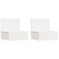 Preview: Wandmontierter Nachttisch 2 pcs Weiß 42 x 32.5 x 40 cm