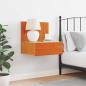 Preview: Wandmontierter Nachttisch Wachsbraun 42 x 32.5 x 40 cm