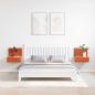 Preview: Wandmontierter Nachttisch 2 pcs Wachsbraun 42 x 32.5 x 40 cm