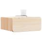 Preview: Wandmontierter Nachttisch 2 pcs Braun 39 x 34 x 16,5 cm