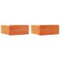 Preview: Wandmontierter Nachttisch 2 pcs Wachsbraun 39 x 34 x 16,5 cm