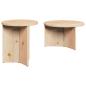 Preview: Kaffeetisch Set 2 pcs Natur 49 x 49 x 28 cm Massivkiefer