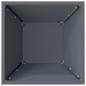 Preview: Kunststoff-Pflanzer 5 pcs Anthrazit 35 x 35 x 15 cm Stahl